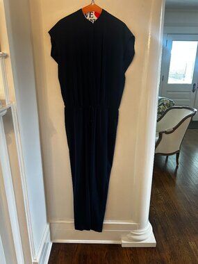 Vince Black Sleeveless Jumpsuit Size 8 Elegant Wide Leg